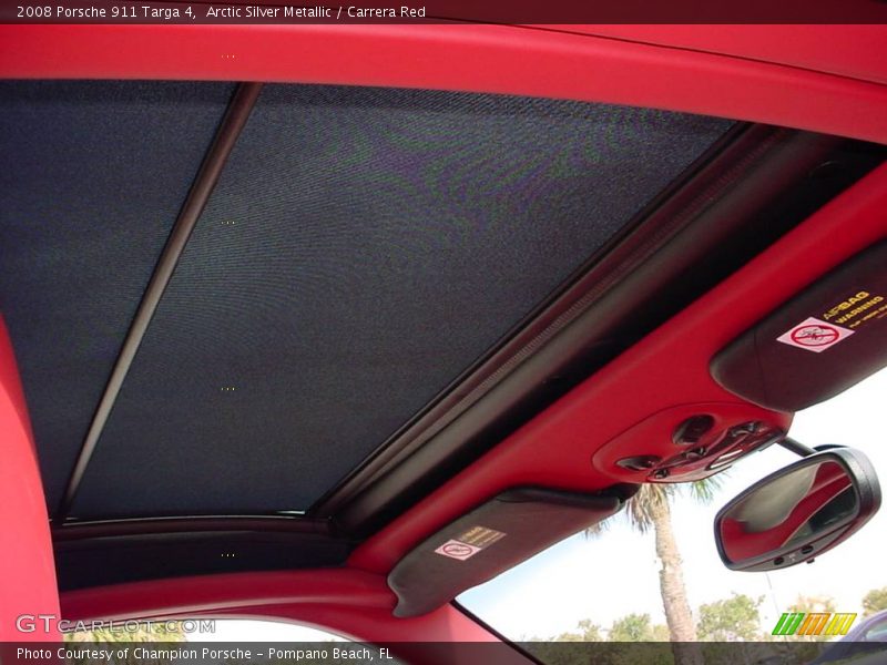 Arctic Silver Metallic / Carrera Red 2008 Porsche 911 Targa 4