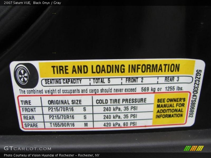 Black Onyx / Gray 2007 Saturn VUE
