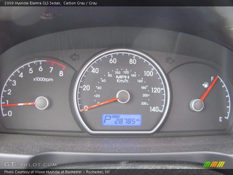 Carbon Gray / Gray 2009 Hyundai Elantra GLS Sedan