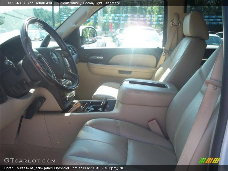 Summit White / Cocoa/Light Cashmere 2007 GMC Yukon Denali AWD