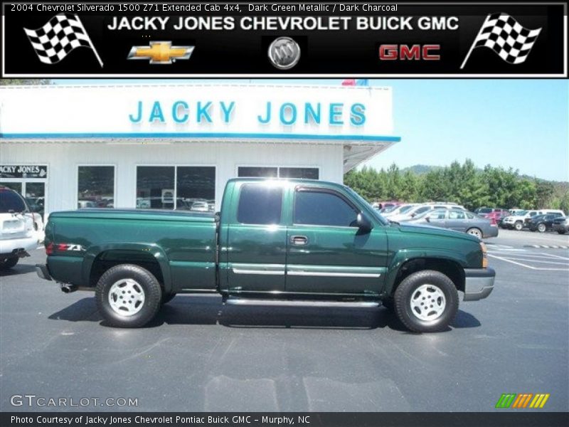 Dark Green Metallic / Dark Charcoal 2004 Chevrolet Silverado 1500 Z71 Extended Cab 4x4