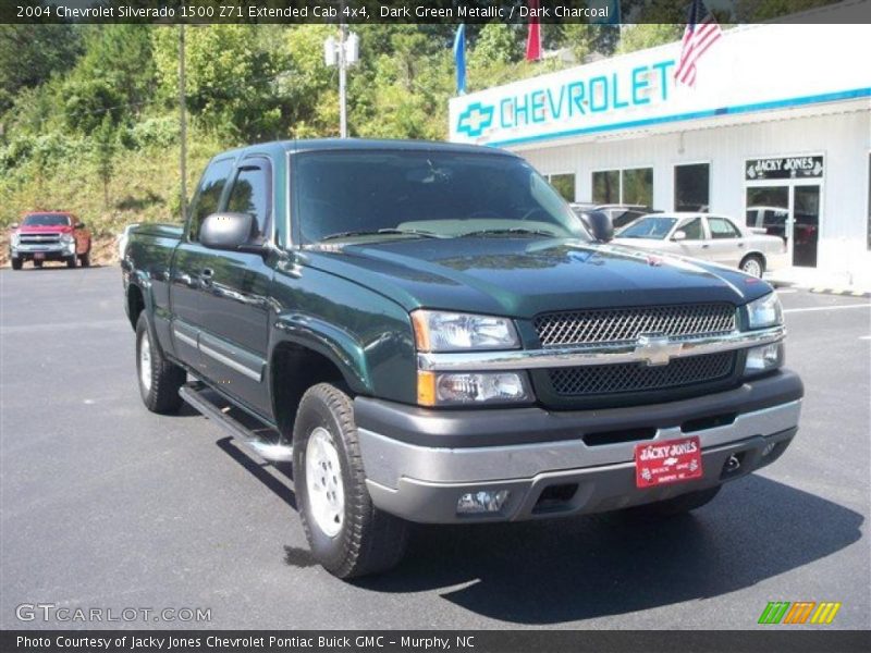 Dark Green Metallic / Dark Charcoal 2004 Chevrolet Silverado 1500 Z71 Extended Cab 4x4