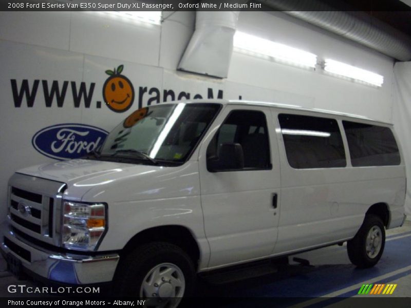 Oxford White / Medium Flint 2008 Ford E Series Van E350 Super Duty XL Passenger