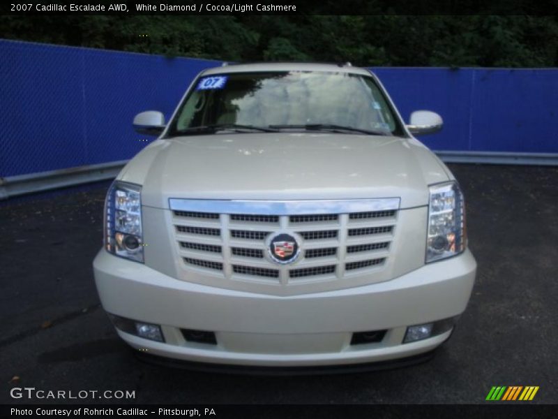 White Diamond / Cocoa/Light Cashmere 2007 Cadillac Escalade AWD