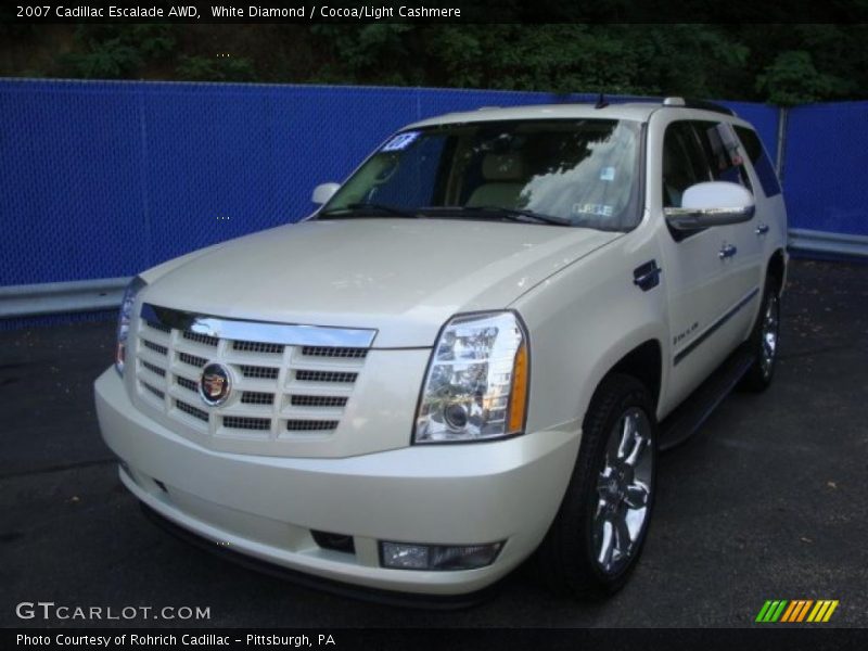 White Diamond / Cocoa/Light Cashmere 2007 Cadillac Escalade AWD