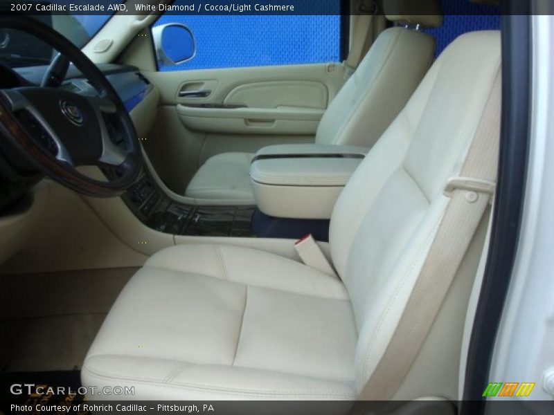 White Diamond / Cocoa/Light Cashmere 2007 Cadillac Escalade AWD