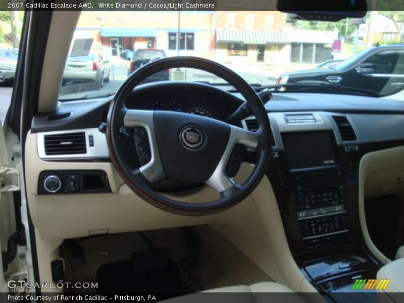White Diamond / Cocoa/Light Cashmere 2007 Cadillac Escalade AWD