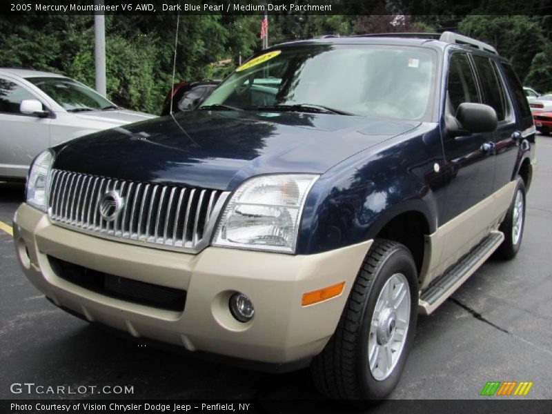 Dark Blue Pearl / Medium Dark Parchment 2005 Mercury Mountaineer V6 AWD