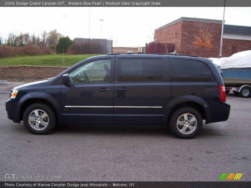 Modern Blue Pearl / Medium Slate Gray/Light Shale 2009 Dodge Grand Caravan SXT
