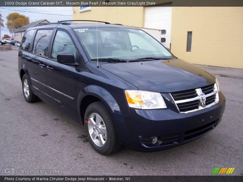 Modern Blue Pearl / Medium Slate Gray/Light Shale 2009 Dodge Grand Caravan SXT