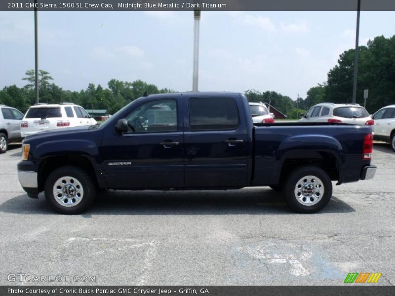 Midnight Blue Metallic / Dark Titanium 2011 GMC Sierra 1500 SL Crew Cab