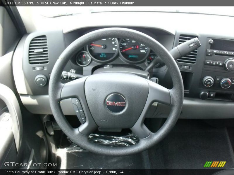 Midnight Blue Metallic / Dark Titanium 2011 GMC Sierra 1500 SL Crew Cab