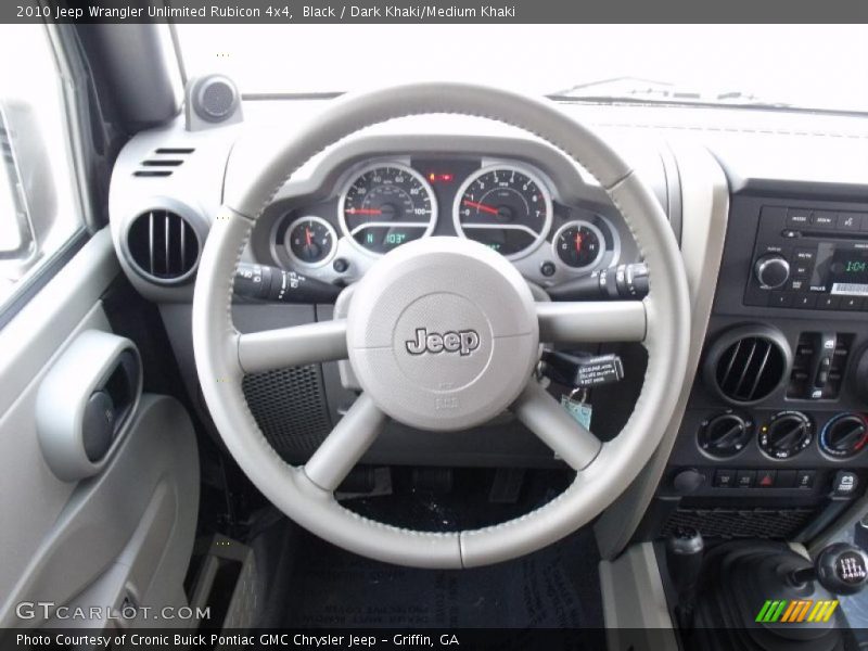 Black / Dark Khaki/Medium Khaki 2010 Jeep Wrangler Unlimited Rubicon 4x4