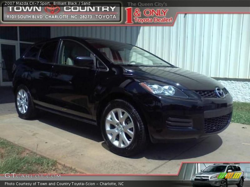 Brilliant Black / Sand 2007 Mazda CX-7 Sport