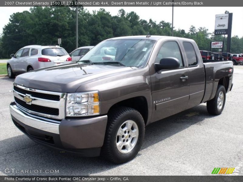 Desert Brown Metallic / Light Cashmere/Ebony Black 2007 Chevrolet Silverado 1500 LT Z71 Extended Cab 4x4