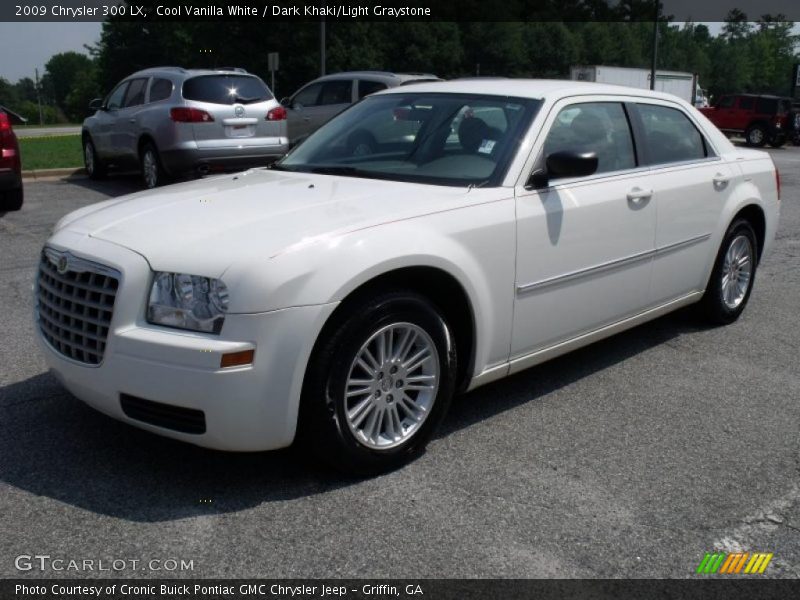 Cool Vanilla White / Dark Khaki/Light Graystone 2009 Chrysler 300 LX