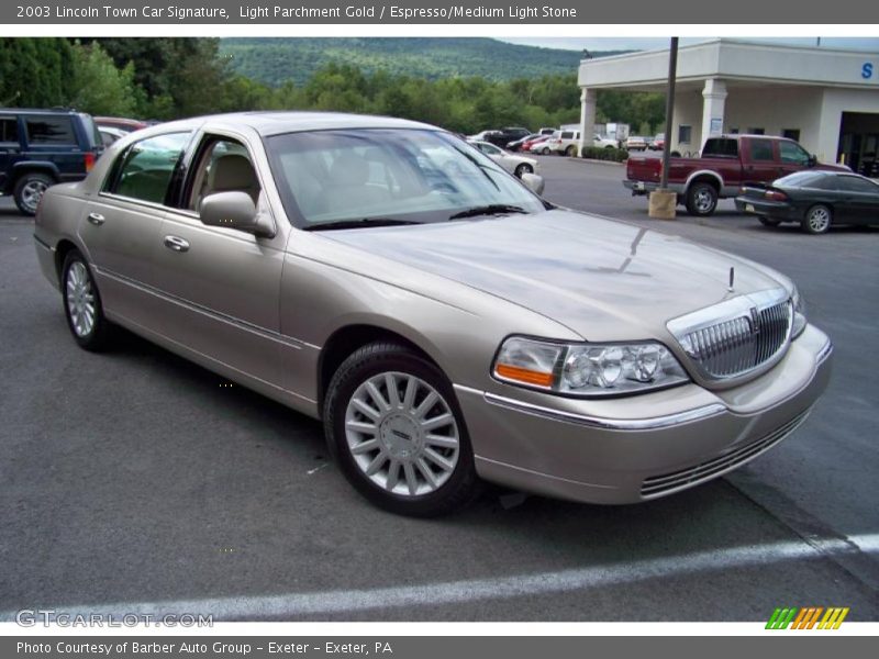 Light Parchment Gold / Espresso/Medium Light Stone 2003 Lincoln Town Car Signature