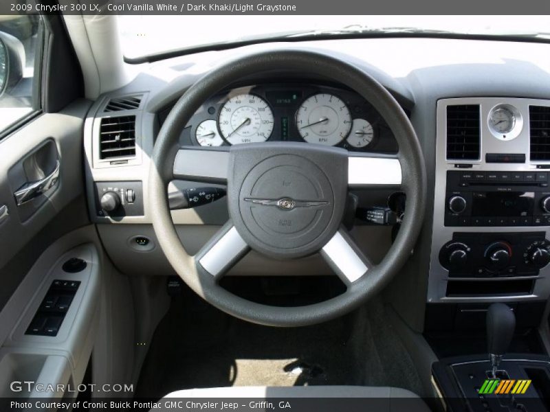 Cool Vanilla White / Dark Khaki/Light Graystone 2009 Chrysler 300 LX