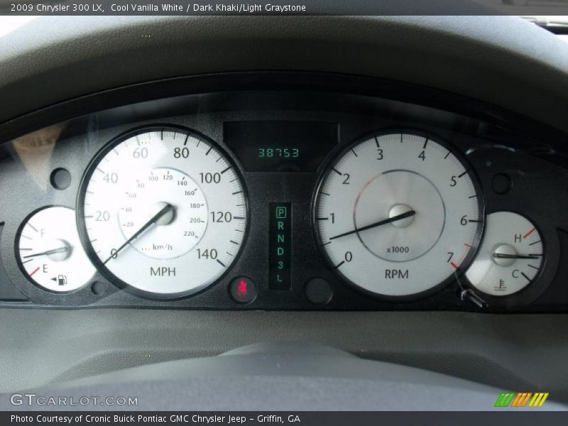 Cool Vanilla White / Dark Khaki/Light Graystone 2009 Chrysler 300 LX