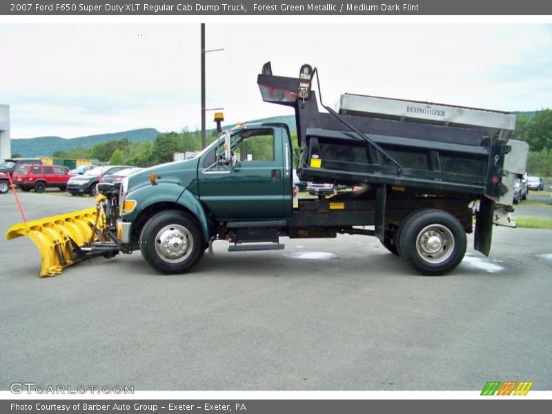 Forest Green Metallic / Medium Dark Flint 2007 Ford F650 Super Duty XLT Regular Cab Dump Truck
