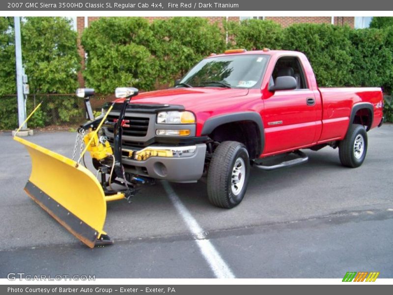 Fire Red / Dark Titanium 2007 GMC Sierra 3500HD Classic SL Regular Cab 4x4