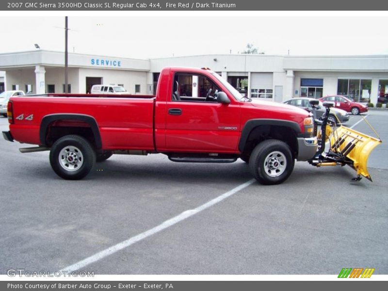 Fire Red / Dark Titanium 2007 GMC Sierra 3500HD Classic SL Regular Cab 4x4