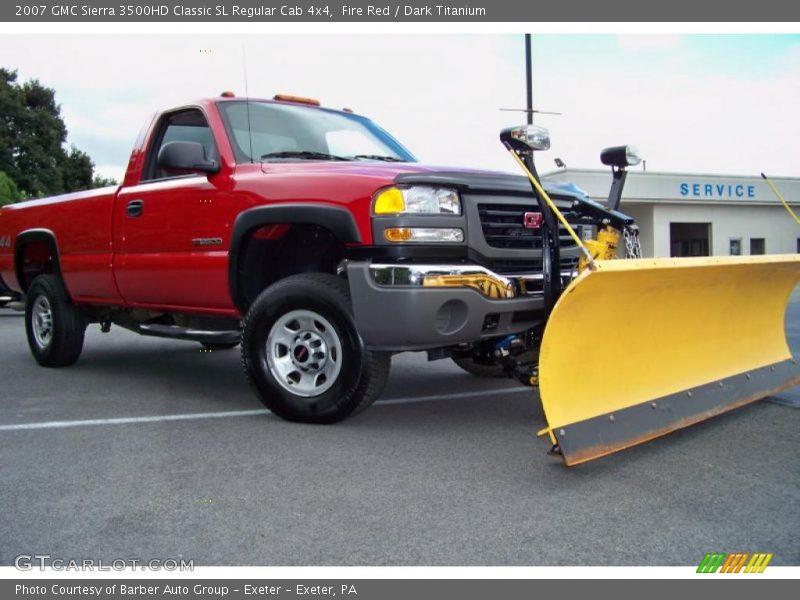 Fire Red / Dark Titanium 2007 GMC Sierra 3500HD Classic SL Regular Cab 4x4