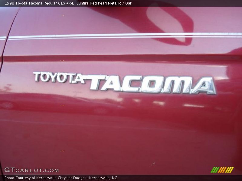 Sunfire Red Pearl Metallic / Oak 1998 Toyota Tacoma Regular Cab 4x4