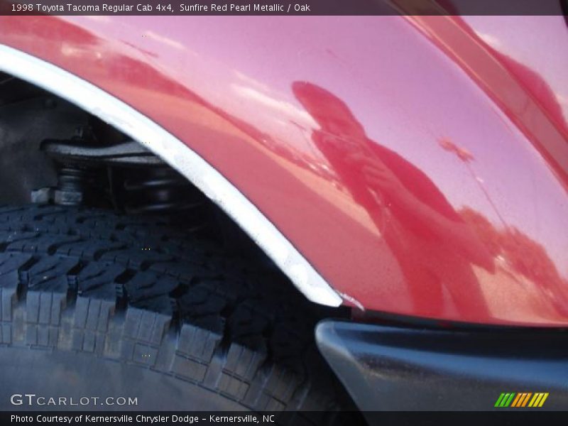 Sunfire Red Pearl Metallic / Oak 1998 Toyota Tacoma Regular Cab 4x4