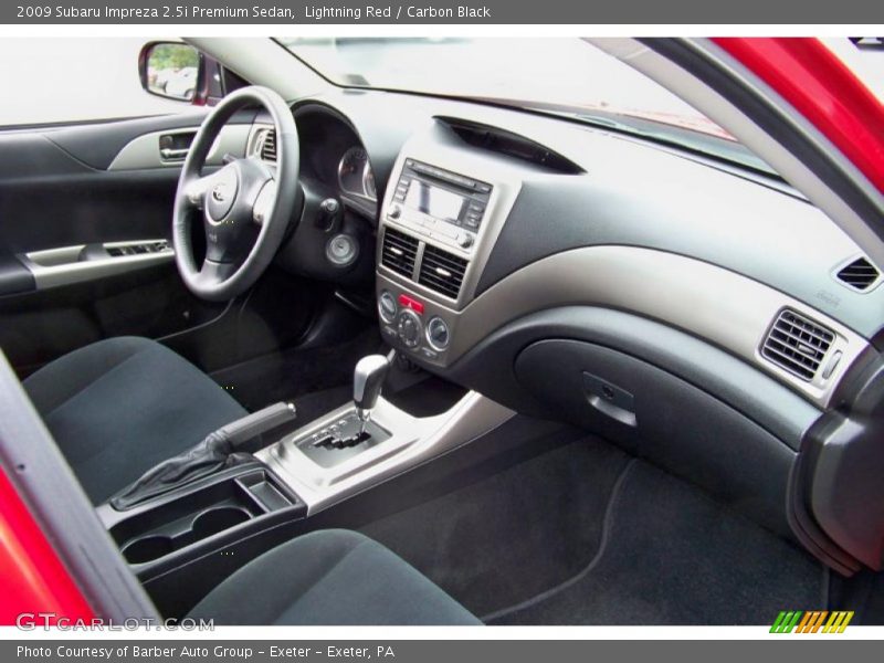 Lightning Red / Carbon Black 2009 Subaru Impreza 2.5i Premium Sedan