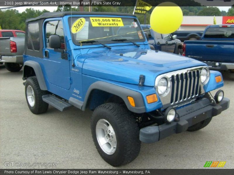 Intense Blue Pearl / Dark Slate Gray 2003 Jeep Wrangler Sport 4x4
