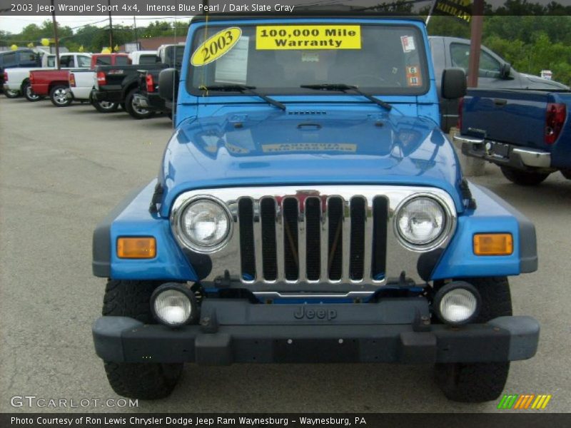 Intense Blue Pearl / Dark Slate Gray 2003 Jeep Wrangler Sport 4x4