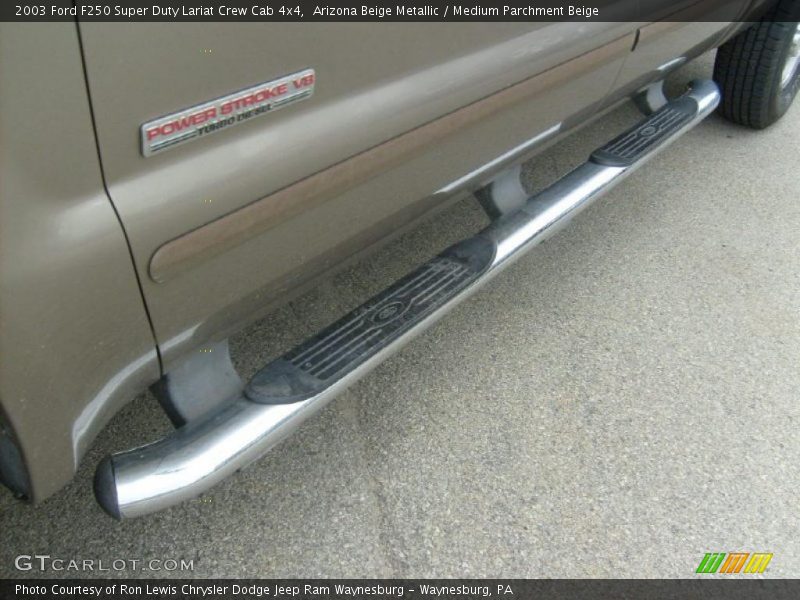 Arizona Beige Metallic / Medium Parchment Beige 2003 Ford F250 Super Duty Lariat Crew Cab 4x4