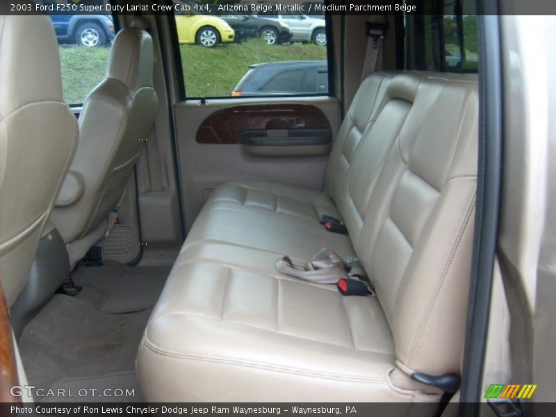 Arizona Beige Metallic / Medium Parchment Beige 2003 Ford F250 Super Duty Lariat Crew Cab 4x4