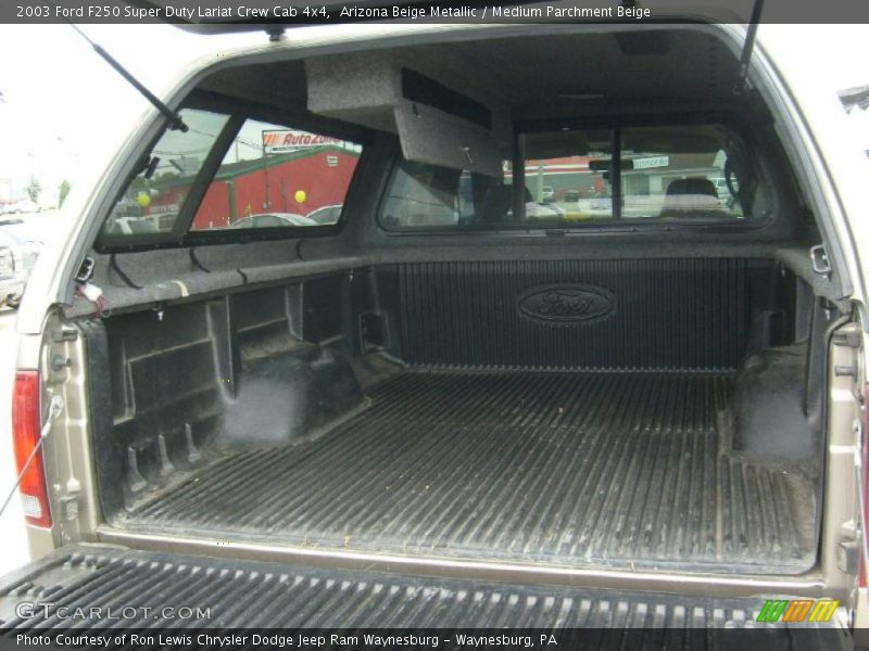 Arizona Beige Metallic / Medium Parchment Beige 2003 Ford F250 Super Duty Lariat Crew Cab 4x4