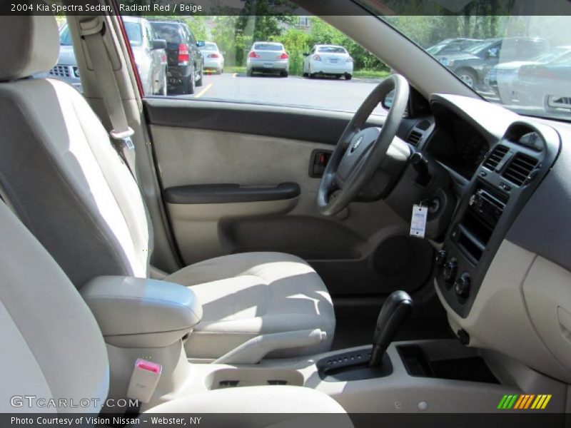 Radiant Red / Beige 2004 Kia Spectra Sedan