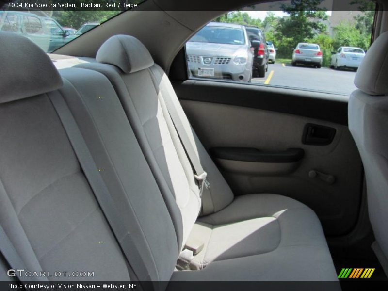 Radiant Red / Beige 2004 Kia Spectra Sedan