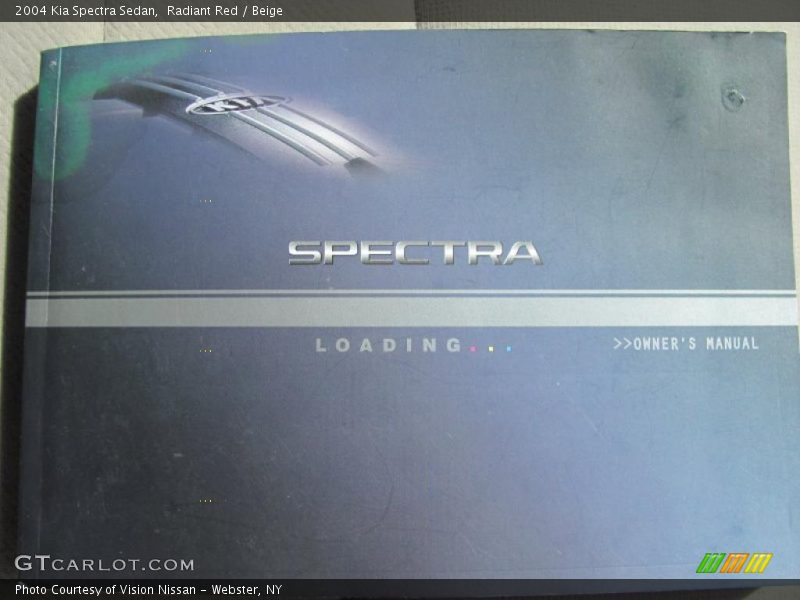 Radiant Red / Beige 2004 Kia Spectra Sedan