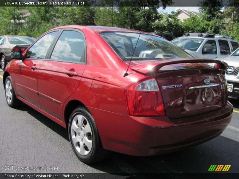 Radiant Red / Beige 2004 Kia Spectra Sedan