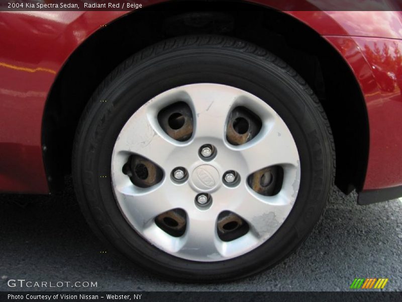 Radiant Red / Beige 2004 Kia Spectra Sedan
