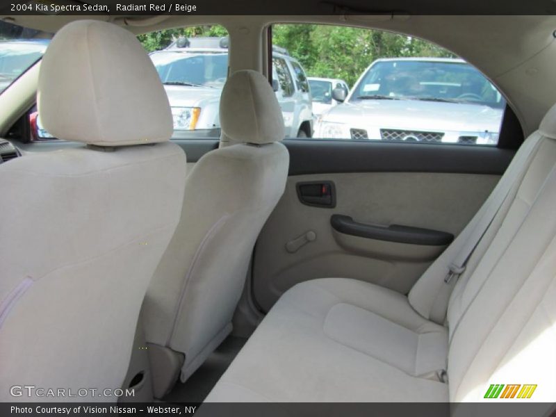 Radiant Red / Beige 2004 Kia Spectra Sedan