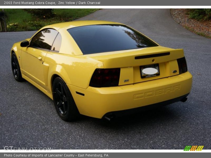 Zinc Yellow / Dark Charcoal 2003 Ford Mustang Cobra Coupe