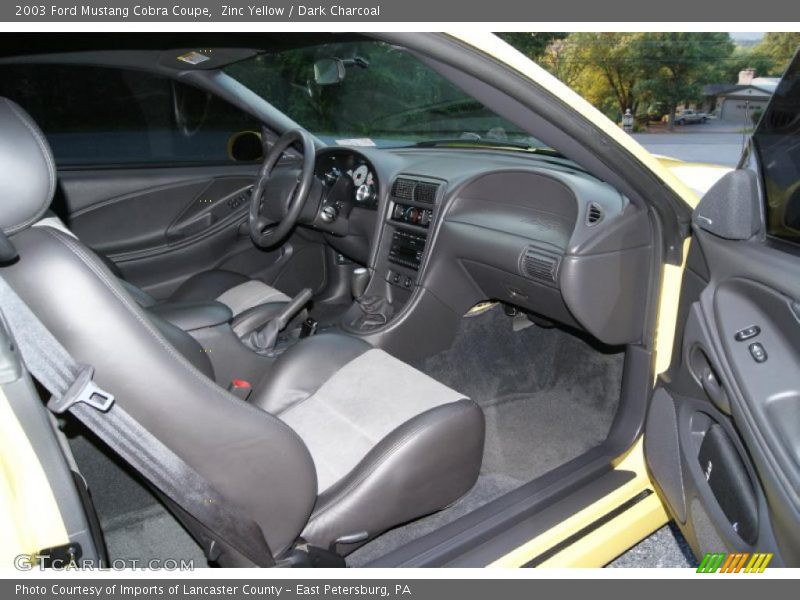 Zinc Yellow / Dark Charcoal 2003 Ford Mustang Cobra Coupe