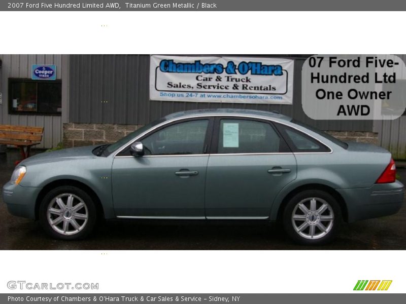 Titanium Green Metallic / Black 2007 Ford Five Hundred Limited AWD