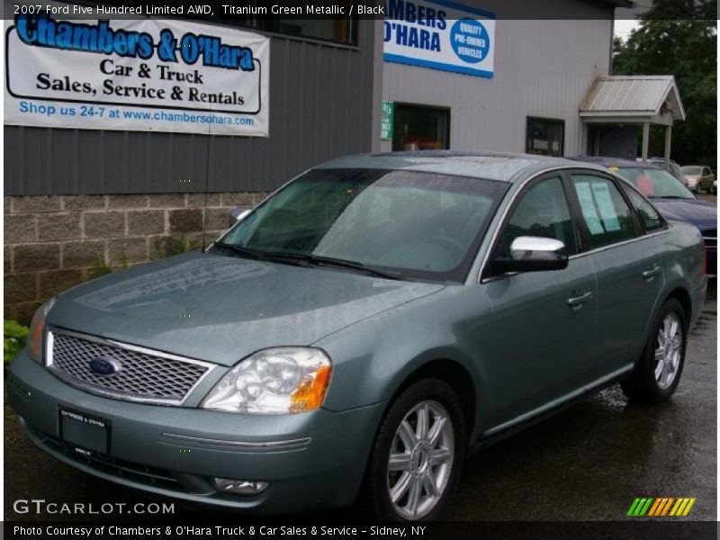 Titanium Green Metallic / Black 2007 Ford Five Hundred Limited AWD
