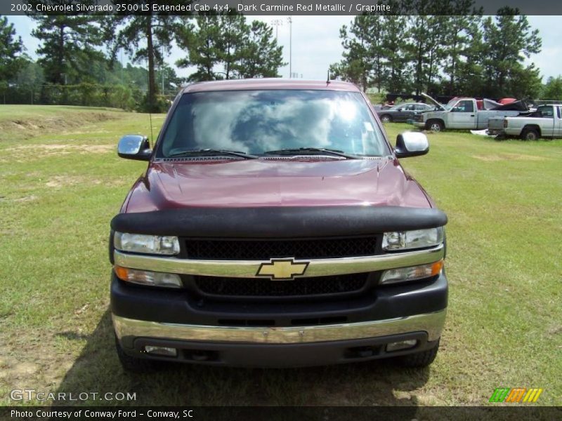 Dark Carmine Red Metallic / Graphite 2002 Chevrolet Silverado 2500 LS Extended Cab 4x4