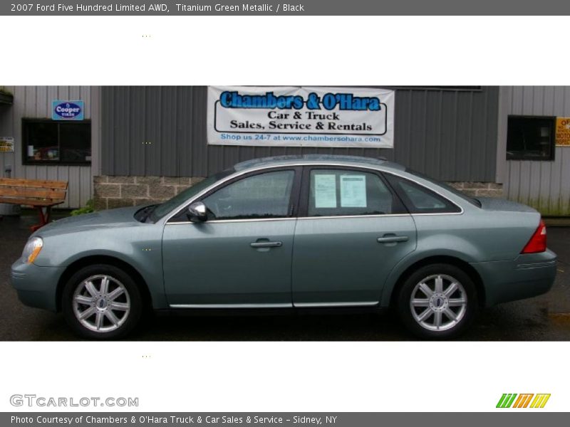 Titanium Green Metallic / Black 2007 Ford Five Hundred Limited AWD