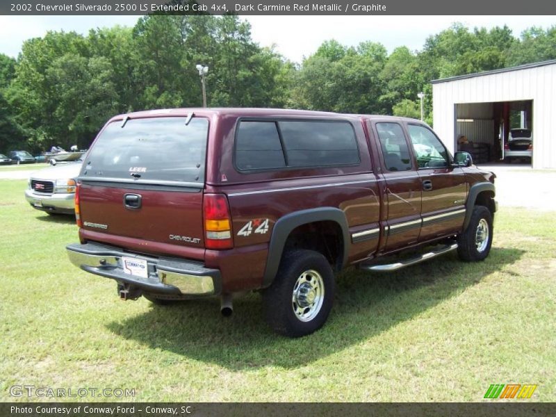 Dark Carmine Red Metallic / Graphite 2002 Chevrolet Silverado 2500 LS Extended Cab 4x4