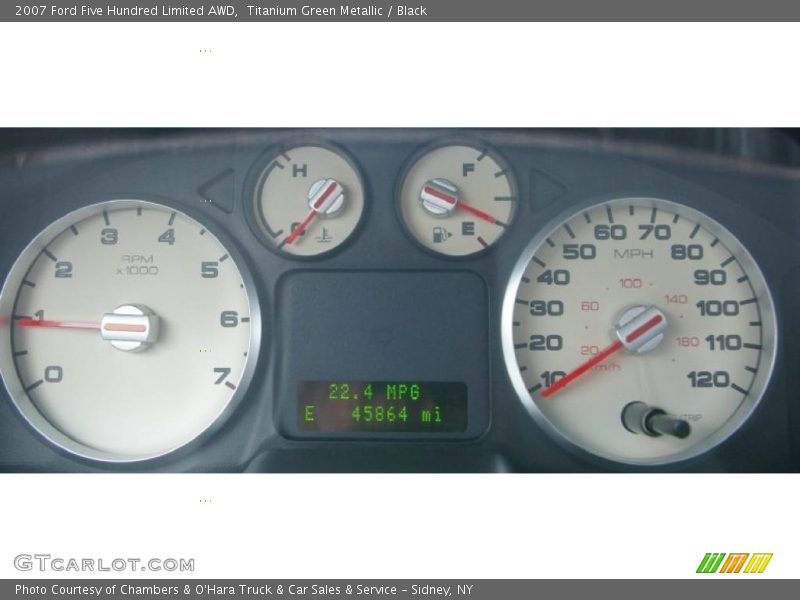 Titanium Green Metallic / Black 2007 Ford Five Hundred Limited AWD