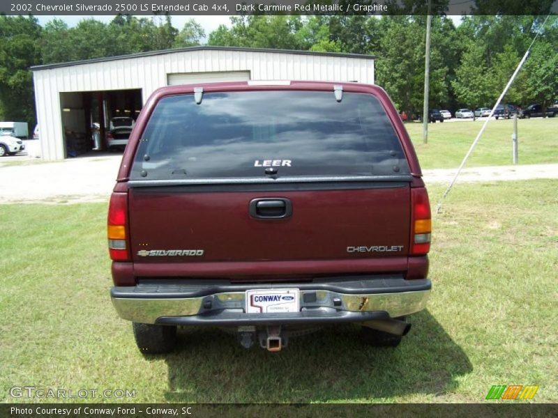 Dark Carmine Red Metallic / Graphite 2002 Chevrolet Silverado 2500 LS Extended Cab 4x4